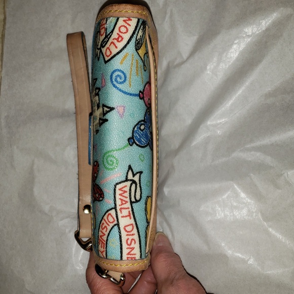 Dooney and Bourke Disney Sketch Wristlet/Pouch Blue - Picture 5 of 9